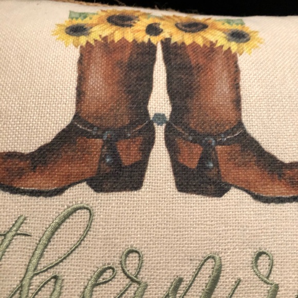 Thro Home southern roots and cowboy boots Rectangular Throw Pillow New 14h x18w" - Picture 7 of 16